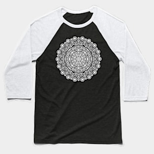 BLACK WHITE MANDALA Baseball T-Shirt